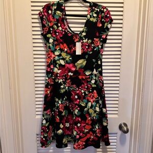 Derek Heart Black Floral Mini Dress